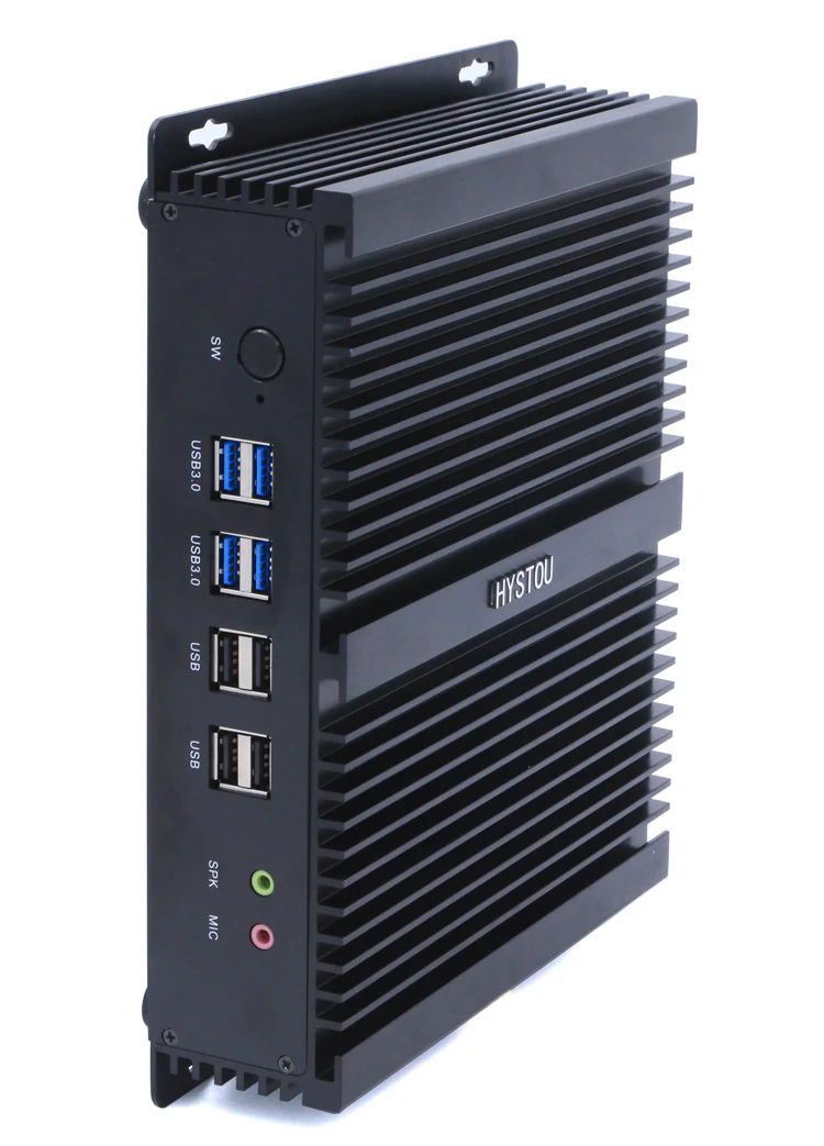 Безвентиляторный Barebone Мини ПК Core i7 4500U i5 4200U Windows 10 прочный ITX чехол Встроенный промышленный компьютер 2 LAN HDMI 6 COM неттоп