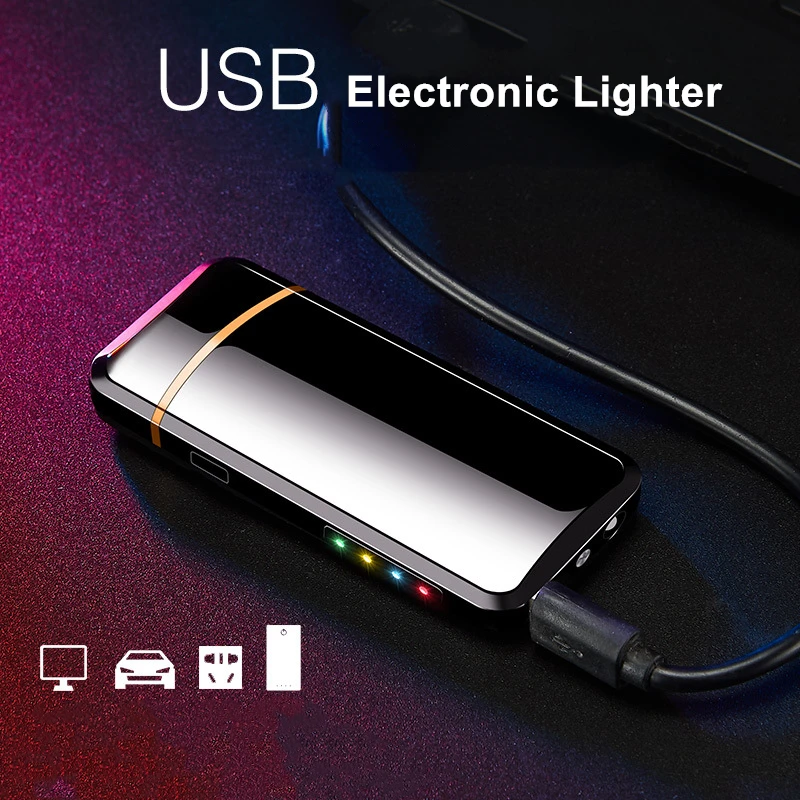 Светодиодный светильник электронная USB Зажигалка er ветрозащитный беспламенный