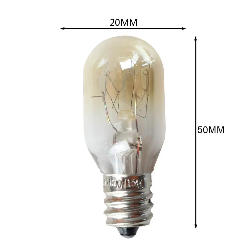 Высокотемпературная Лампа 15 Вт E12, микроволновая лампа для духовки, лампа накаливания с вольфрамовой нитью, лампы, соляная лампа, 110 В