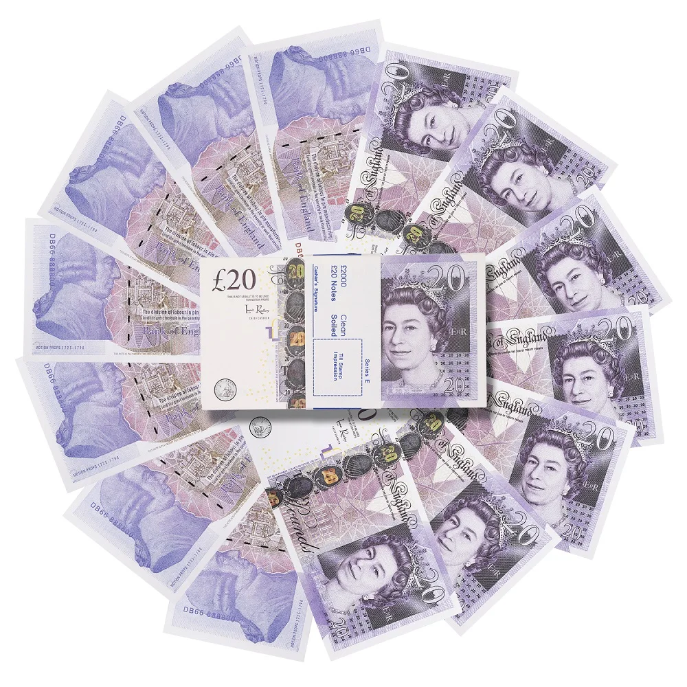 

PLAY MONEY UK 20 POUNDS NOVELTY PRETEND COUNTING LEARNING Banknotes Fake Money counting Kids money Pretend For Movies 3000pcs