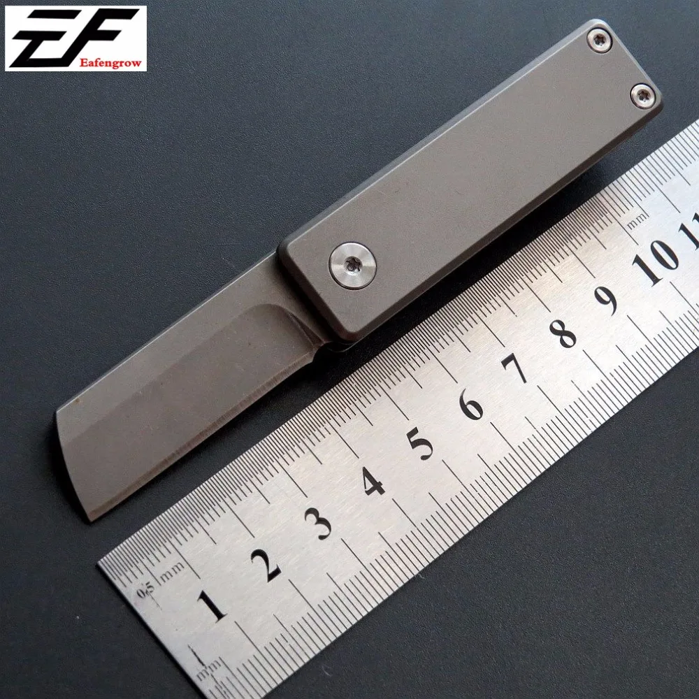 

Eafengrow serge Mini Folding Knife M390 Blade Titanium Alloy Handle Tactical Survival Pocket Outdoor EDC Tool knives