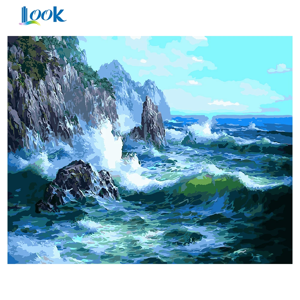 

paintings by numbers on canvas Chinese style landscape canvas picture abstract color modern painting by numbers wall art decor