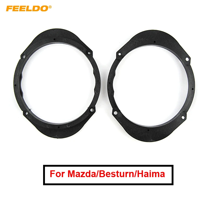 

FEELDO 1Pair Car Speaker Spacer Mount Mat Adapter for Mazda Besturn Haima Stereo Speaker Pad Adjusting Washer Rings Trim Kit