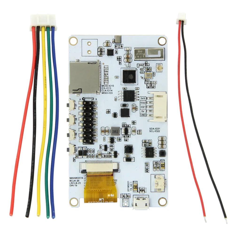 TTGO T5s V2.1 ESP32 2," электронная бумага плюс модуль для Alexa ies DAC MAX98357A MEMS микрофон ICS43434