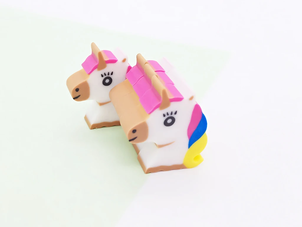 8 Pcs Eraser Cute Cartoon Unicorn Pencil Eraser Rubber Kawaii Stationery Student School Office Supplies Kids Prize Toys