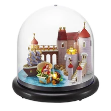 Интересный кукольный домик Милая Русалочка 3D Сборка DIY домашний креативный набор "Дом" Рождественские подарки игрушки для детей