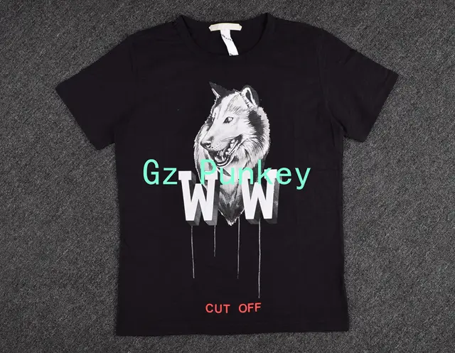 off white wolf tee