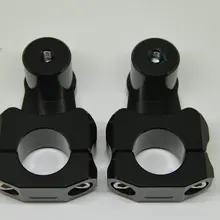 All Aluminum 2pcs New 28mm Universal Motorcycle ATV Billet Handlebar Handle Fat Bar Mount Clamp Risers 55MM Enduro MX Supermoto