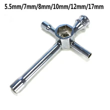 80129 5.5mm 7mm 8mm 10mm 17mm Large Wrench Hex Socket Repairing Tools for 1/10 Nitro Electronic HSP RC Truck Buggy On-road Car