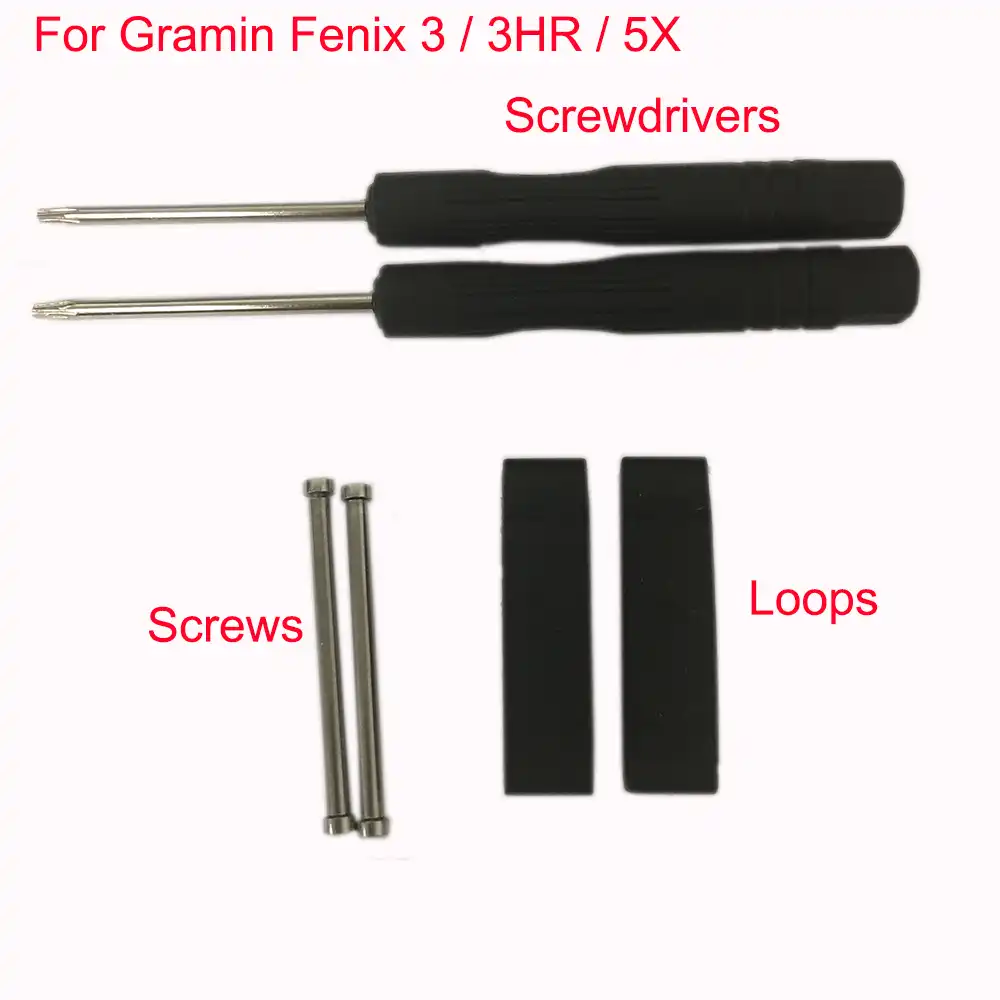 4 of Pack Fastener Compatible with Garmin Forerunner 225920XT Sunnto Spartan Sport Keepers Loop Fenix 5X Fenix 3 Fenix 3 HR