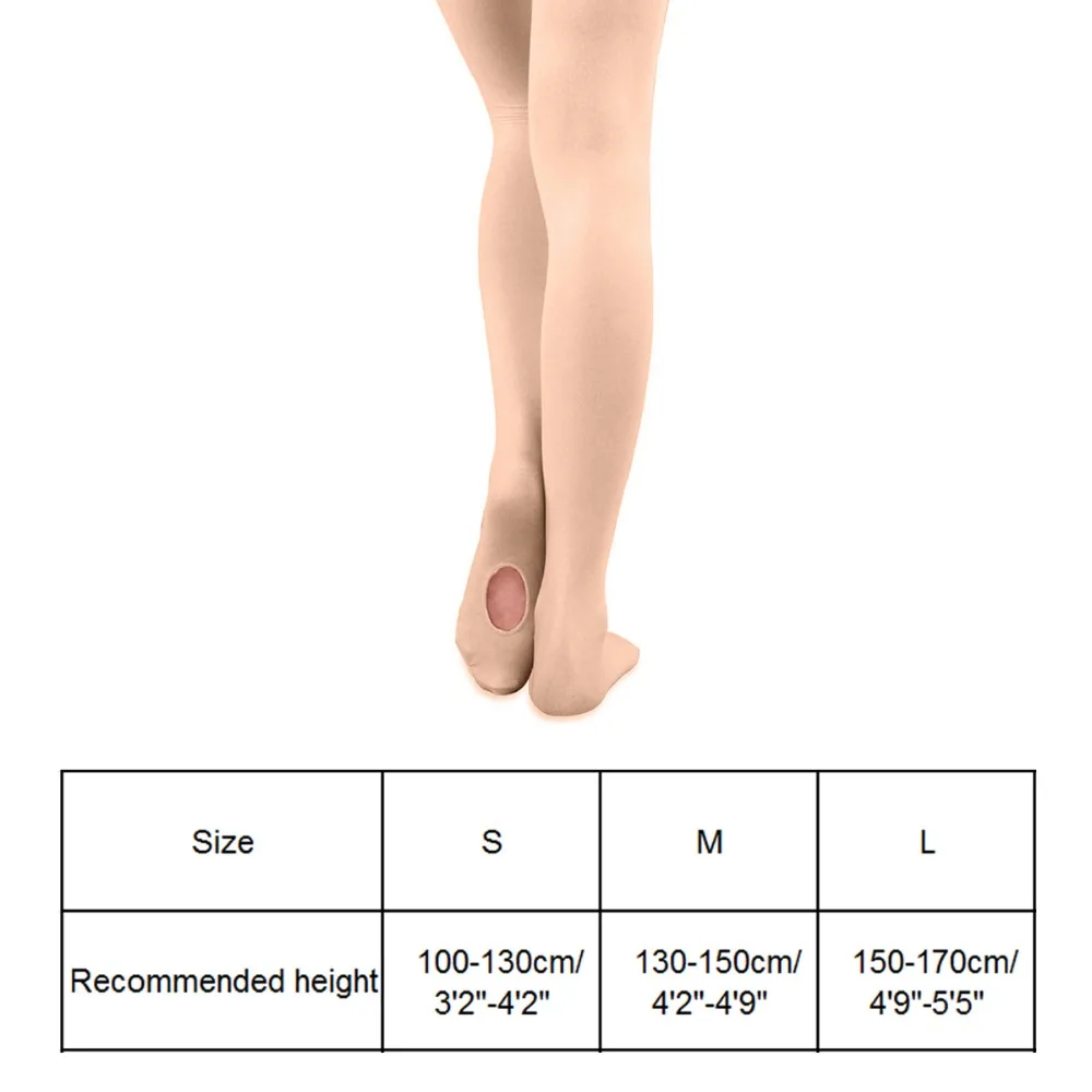 Для девочек Для женщин Конвертируемые Танцевальные чулки носки-следы детские колготки потока