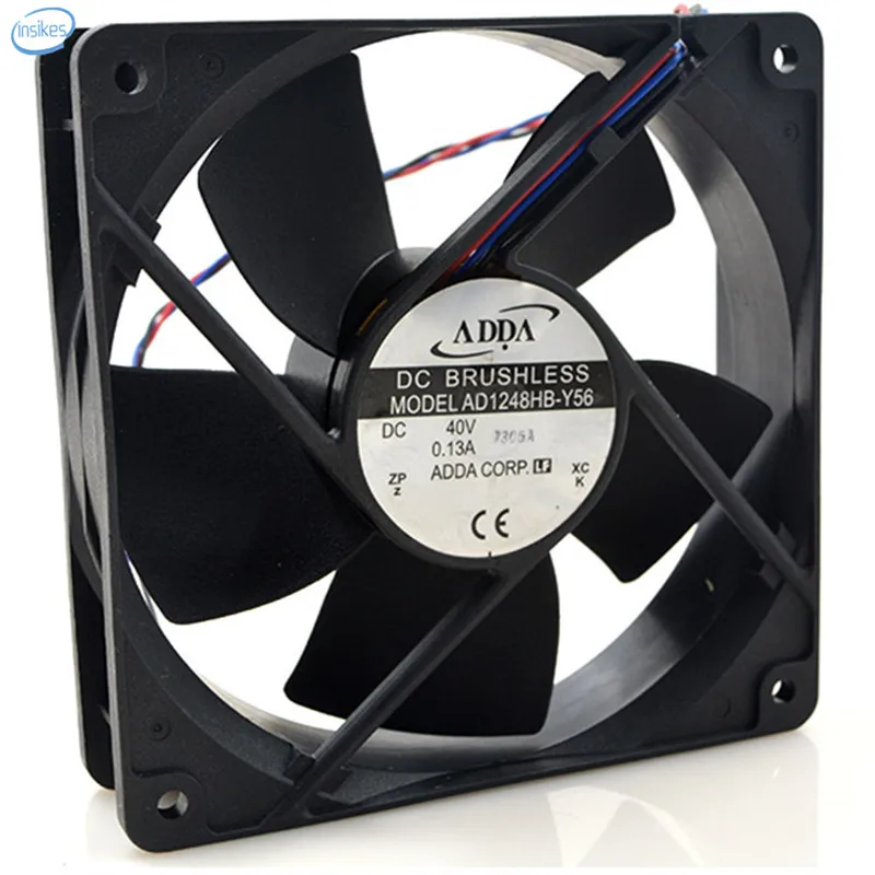 AD1248HB Y56 Вентилятор охлаждения с двойным шариковым подшипником DC 40V 0.13A 12032 120*120*32 мм
