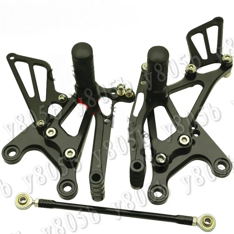 Черные мотоциклетные Rearset подножки для ног Набор для Kawasaki ZX-6R 636 2005 2006 2007 2008