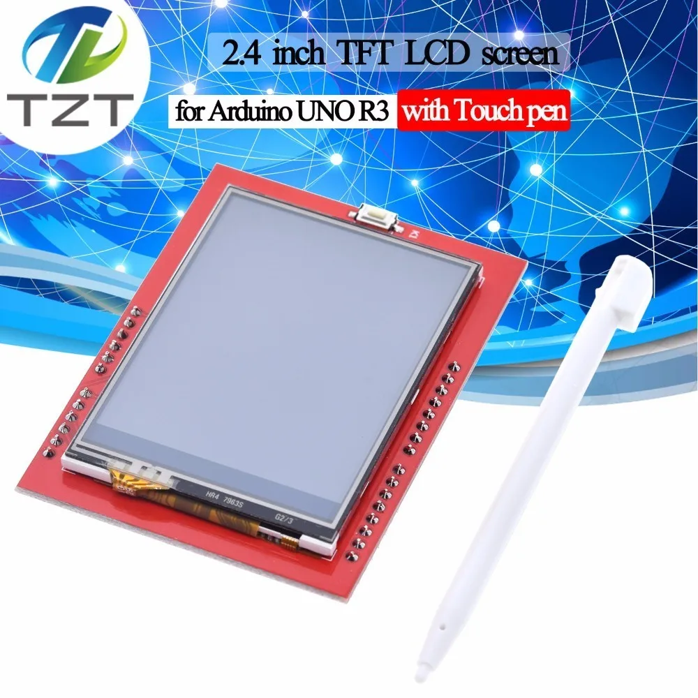 TZT 1 шт. ЖК-модуль TFT 2,4 дюймов TFT ЖК-экран для Arduino UNO R3 плата и поддержка mega 2560 с сенсорной ручкой, UNO R3
