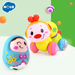 Мультфильм тумблер кукла Roly-poly мобильные, музыкальные погремушки игрушки для ребенка и Bebe червь пресс-функция с музыкой/светом