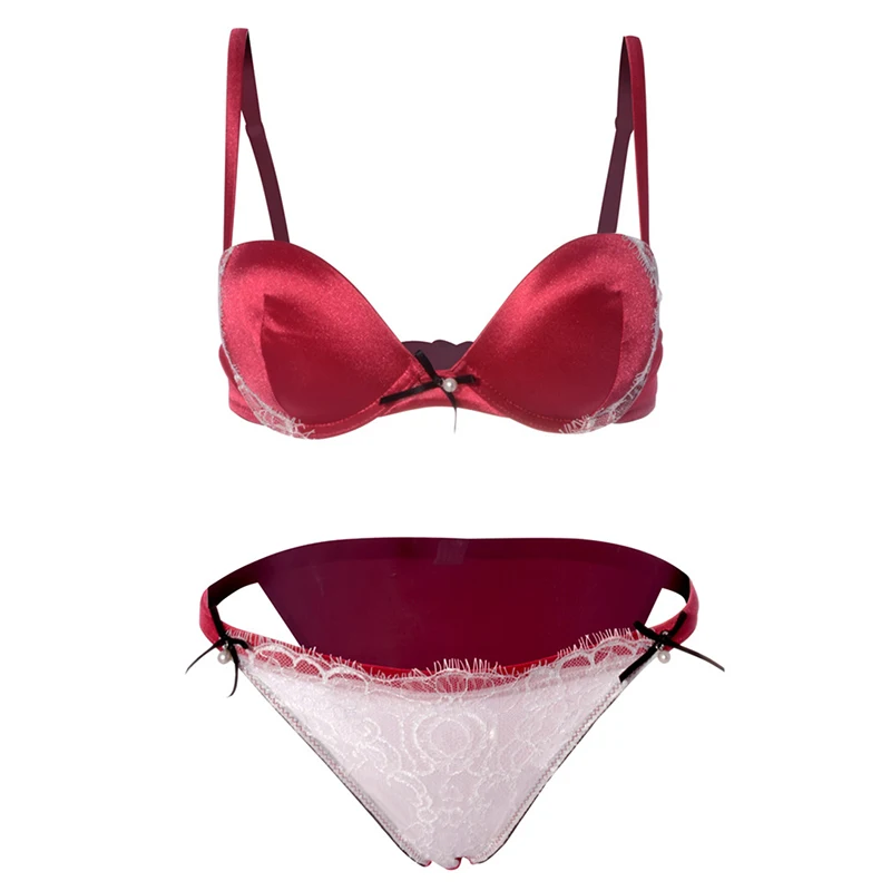 60/28 65/30B с небольшой груди Intimates кружево шелк для маленьких девочек комплект