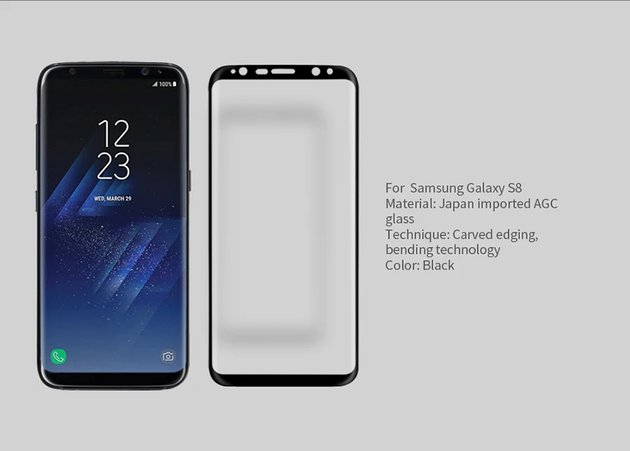 Nillkin 3D CP + MAX полное покрытие закаленное стекло анти всплеск Защита экрана для Samsung