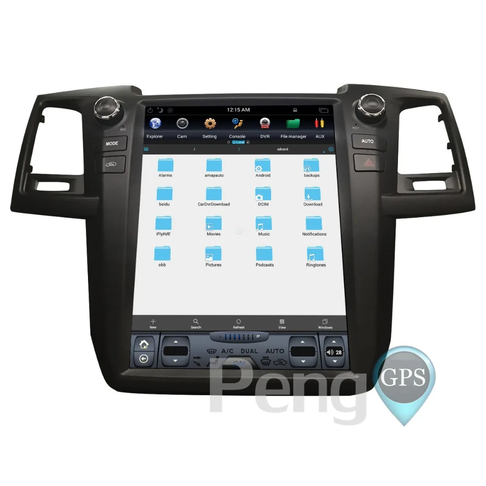 Clearance Tesla Style 12.1 Inch IPS Screen Android 7.1 Car GPS Navigation DVD Player for Toyota Fortuner 2007-2015 Autostsreo Headunit 2