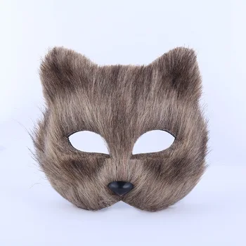 

Party Fox Face Realistic Fur Mask Roleplay Animals Nature Accessory Red Pink Women Man Child Unisex Masks