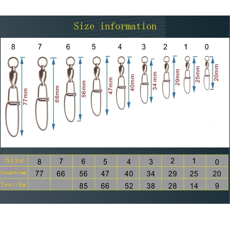 INFOF 50 шт./лот шаровой подшипник swivel с рыбалки оснастки страхование разъем pesca acesorios Giratorios Pesca Emerillon Пече