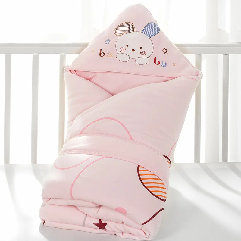 Newborn Baby Sleeping Bag Fleece Winter Stroller Swaddling Bag Wrap