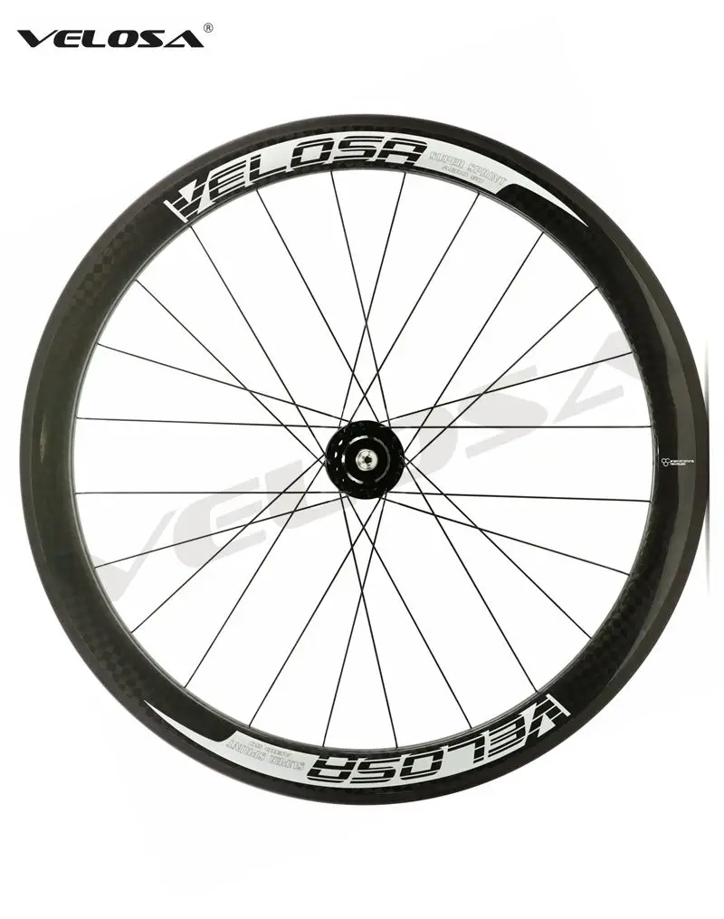 Velosa супер Спринт 50 трек велосипед углеродная колесная, 700C 50 мм клинчер/трубчатый, фиксированная передача уличного велосипеда углеродное колесо