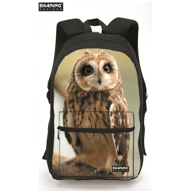New Unisex 3D Owl Backpacks For Kids,Fashion Zoo Children Backpack For