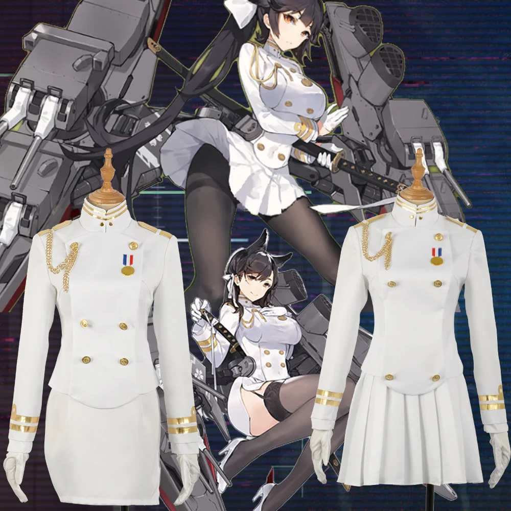 Free Shipping Azur Lane Takao Atago Cosplay Costume Custom Long Sleeve