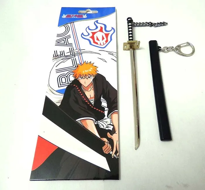 Bleach bankai многоцветный зангетсу брелок Аниме-брелок для ключей с ножнами аксессуары оптом - Цвет: B