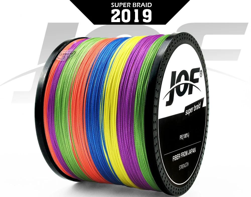 Linha de Pesca Linha de Pesca de Água Salgada do Mar Multicolor 8 Vertentes 300 m 500 m 1000 m pe Braid de Água Weave 100% Superpotência Jof 2 High Quality Esporte e Lazer