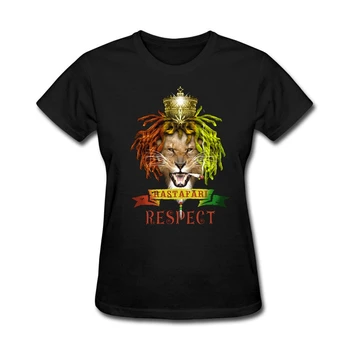 

King Logo Design Rastafari Respect Womens Gift's t-shirt Art T-Shirt Making Girl Yellow Tee Tops