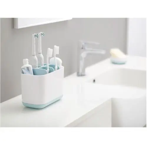 Easy-Store-Soporte grande para cepillo de dientes, soporte para estante de  almacenamiento de cepillos de dientes de baño, soporte para cepillo de  dientes, colgador - AliExpress