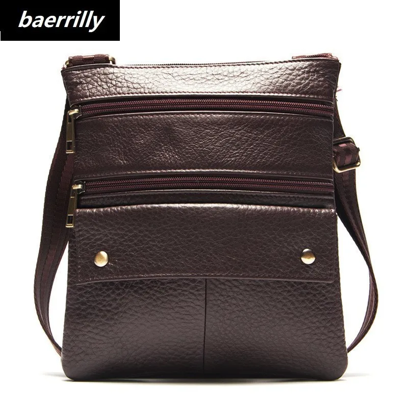 

Fashion genuine leather bag Korean style shoulder crossbody bags Soft REAL leather men vintage messenger bags Small Briefcase