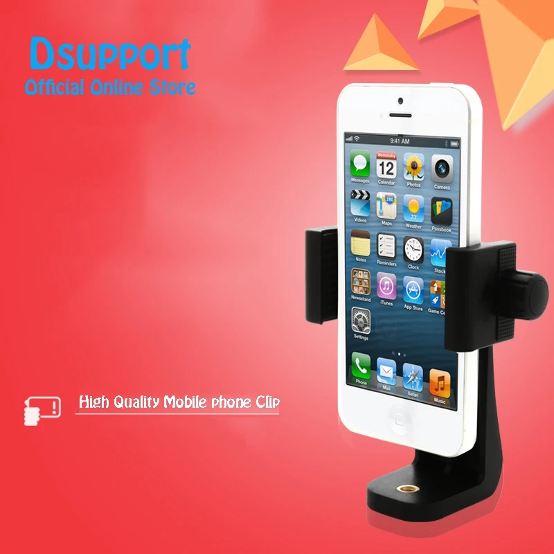 Universal Tripod Mount Clipper Phone Holder for iPhone 7 Samsung Huawei cell phone Clip Selfie Monopod 360 Adapter Adjust Clamp