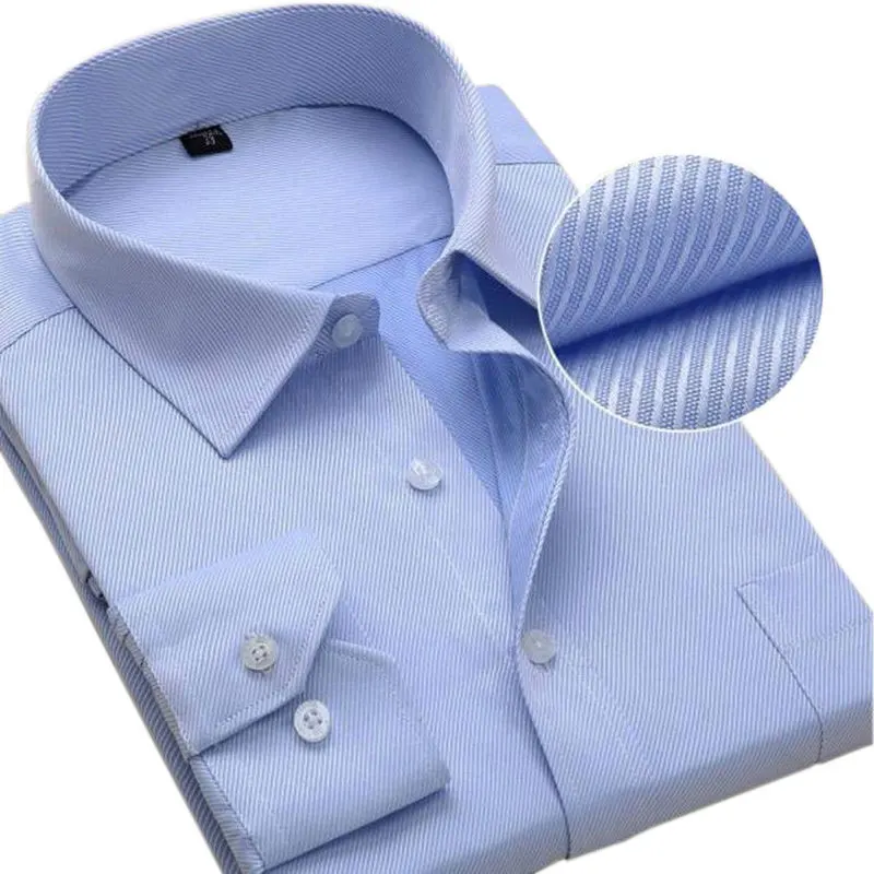 

Plus Size S-8XL Men Solid cotton Long sleeves Dress Shirts Mens Shirt Casual Male fitted Shirts man Slim Fit Shirts For Men