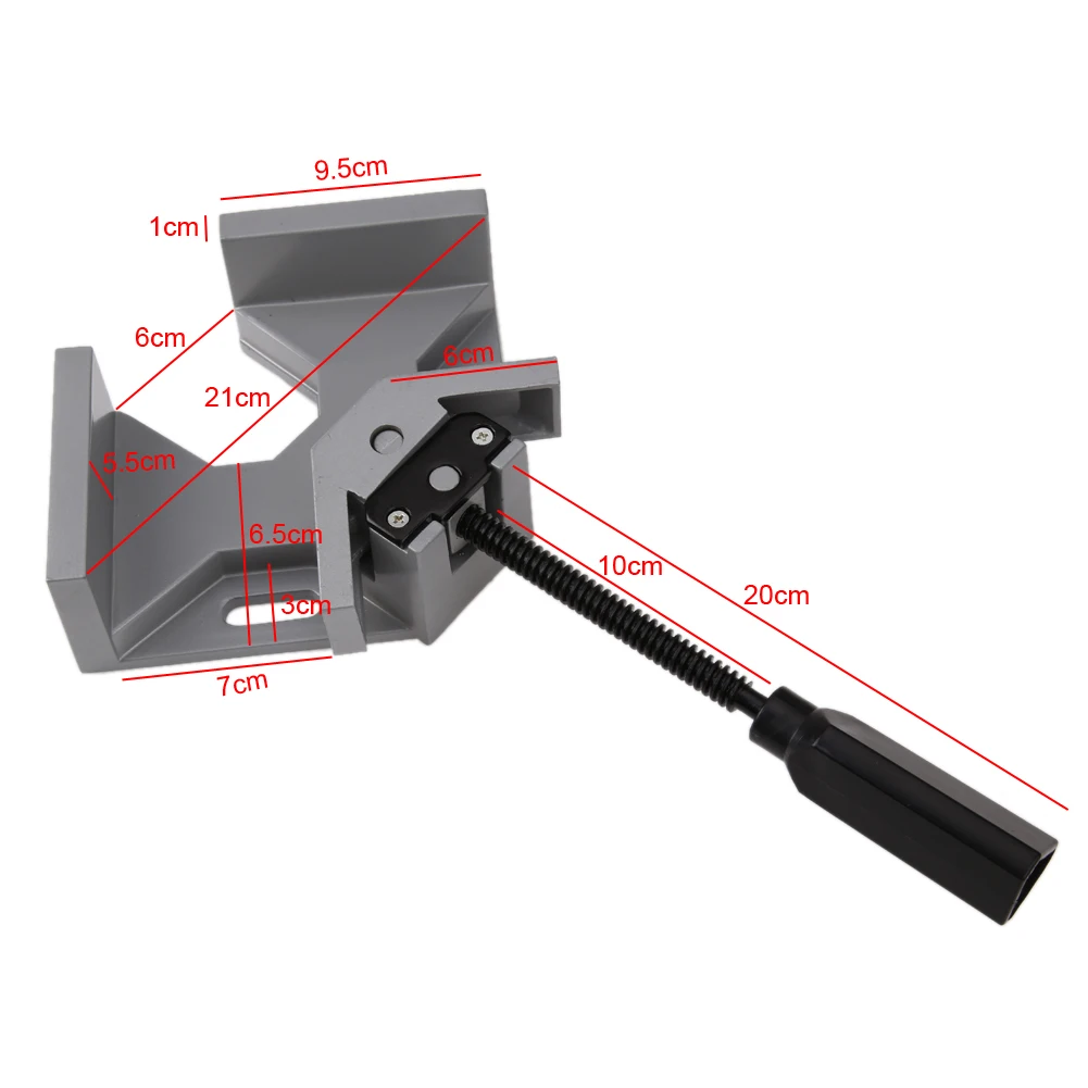 

Die-casting 90 Degree Right Angle Clip Picture Frame Corner Clamp DIY Woodworking Clip Photo Frame Furniture Frame Gussets Tools