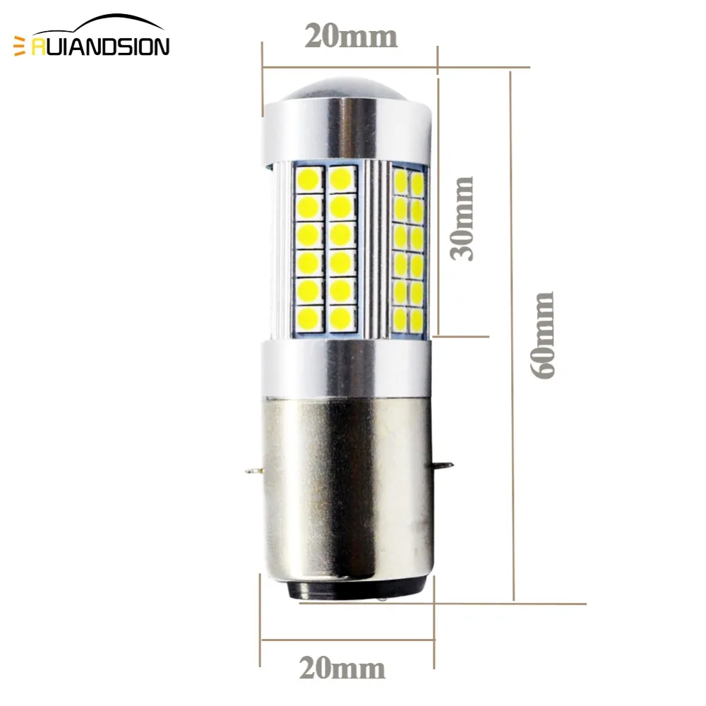 Светодиодсветодиодный лампа BA20D Sam'sung 3030 66smd для мотоциклов велосипедов фар