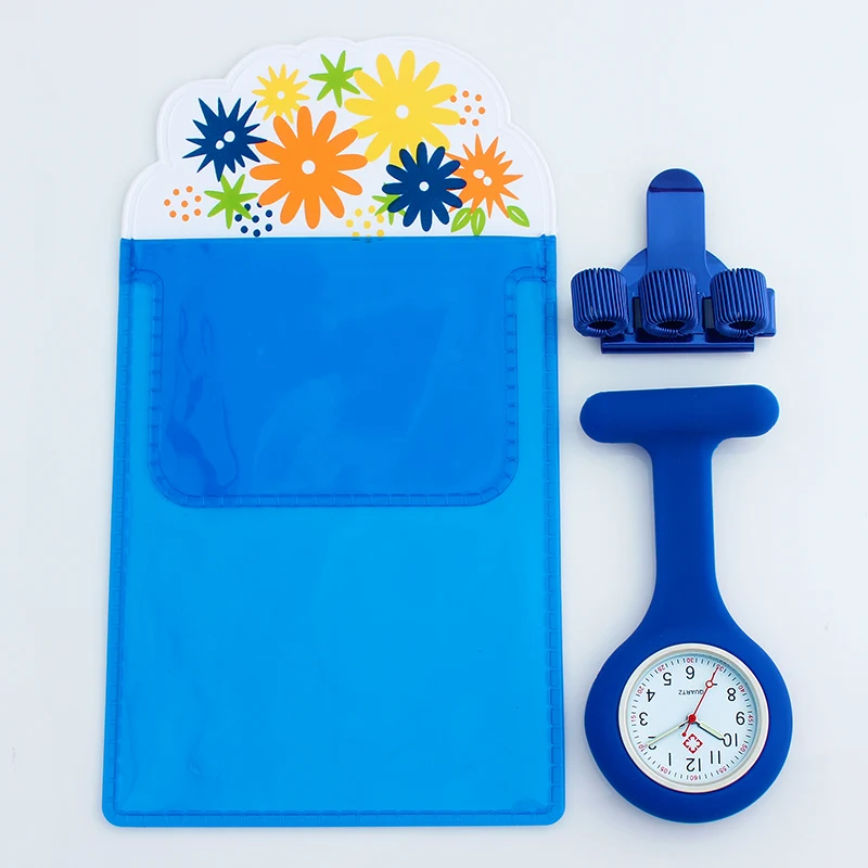 Silicone Watch Nurse Fob Watch Nursing Gift Quartz Pen Clips 4 Color Penholder Doctors Nurses Dedicated Pen Bag Practical Unisex quartz watch pocket watch