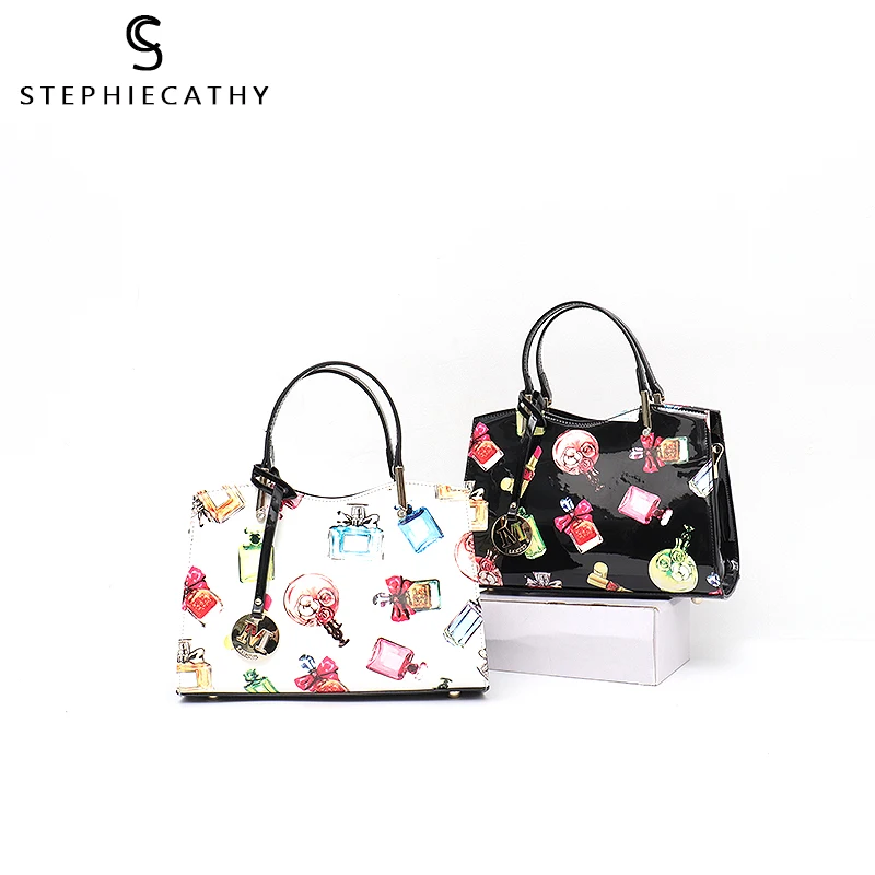 SC الأزياء النباتي براءات الاختراع والجلود النساء أعلى-حقائب بيد الإناث حقيبة يد فاخرة رسول حمل حالة حقيبة السيدات عبر الجسم أكياس