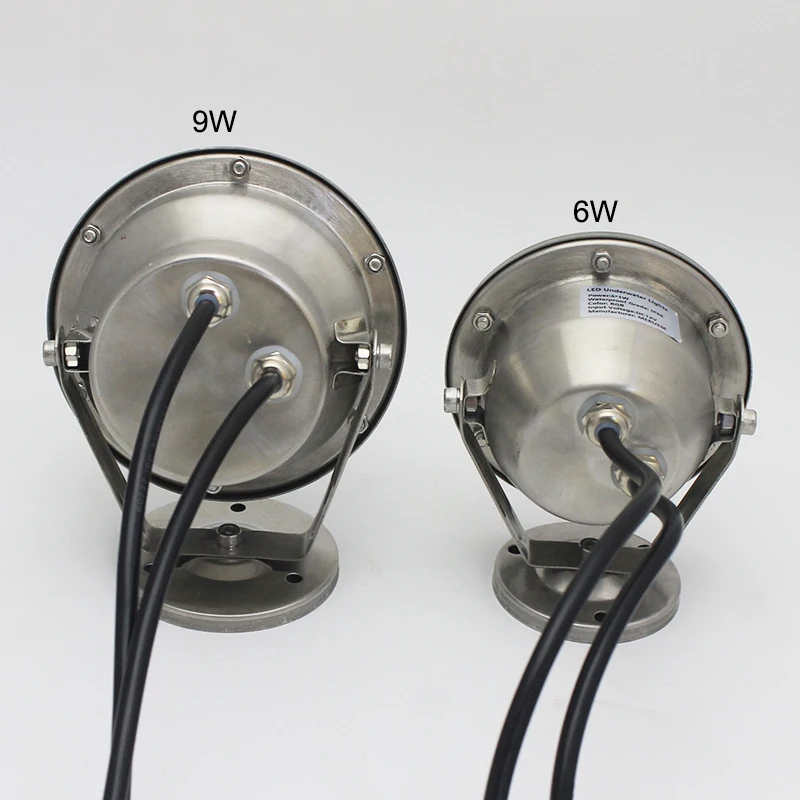 4PIN разъем RGB светодиодный светильник для бассейна IP68 DC12V 6 Вт 9 Вт Светодиодный светильник из нержавеющей стали для подводного плавания светодиодный светильник для фонтана