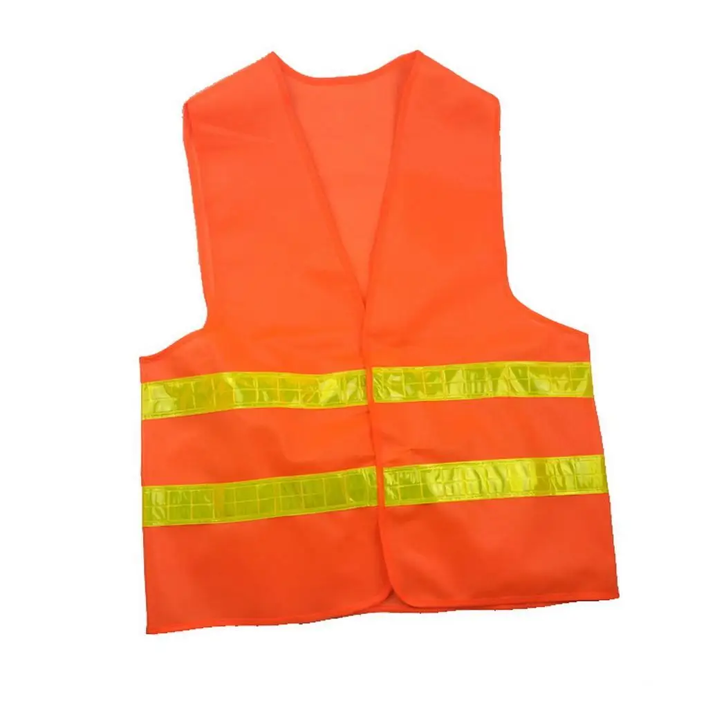 

Reflective Vest Traffic Safety Sanitation Worker Contrast Color, Warning Night Visible V-Neck Outerwear