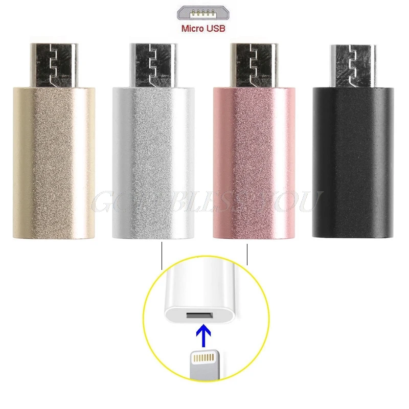 

8Pin For Lightning Female to Micro USB male adapter converter For Samsung LG Android Phone