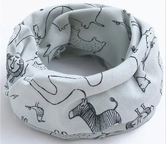 gray lion Новинка; сезон осень-зима; шарф из хлопка для девочек; Детский шарф; нагрудный шарф для мальчиков и девочек с круглым кольцом; милый детский шарф с воротником; Bufandas - Цвет: gray lion
