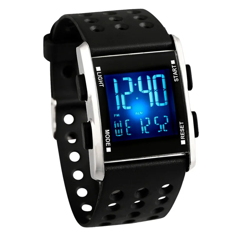 7 Colors Led Watches Waterproof Student Multifunction Sport