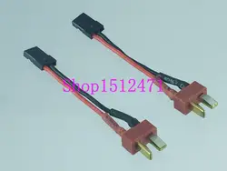 2 шт. Futaba/JR штекерным T-plug Деканы Мужской адаптер 20awg 10 см Провода Зарядное устройство кабель