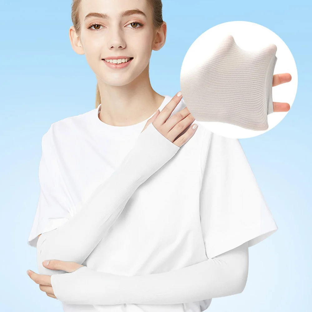 12cm Arm Warmers Anti-Mosquitos Ultraviolet-Proof Ice Silk Sleeves Arm Cuff Self-Defense Weapon Sun Protection