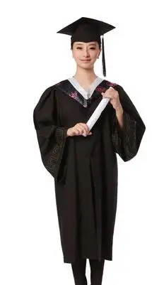 Черное выпускное платье-Мантия академическая выпускная одежда 18 - Цвет: medicine