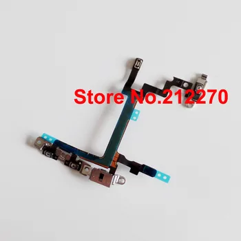 

50pcs/lot Power Button Volume and Mute Button Flex Cable With Metal Bracket For iPhone 5 Wholesale