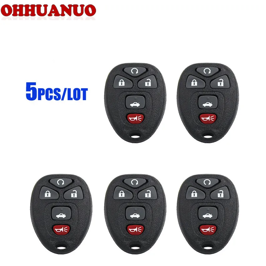 5pcs Lot 5 Buttons Remote Start Car Key Fob 4 1 Button