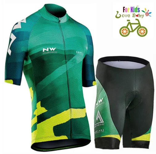 Горячие sale2019 Northwave Дети Джерси Dragen Korte Mouwen фиетсен комплект Jongens Fiets Kleding Ropa Ciclismo фиетсен Kleding Спорт Пак - Цвет: Kids suit